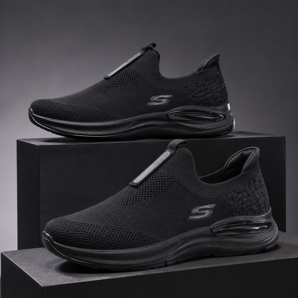 Black Air Flex l Comfort Walk Skechers