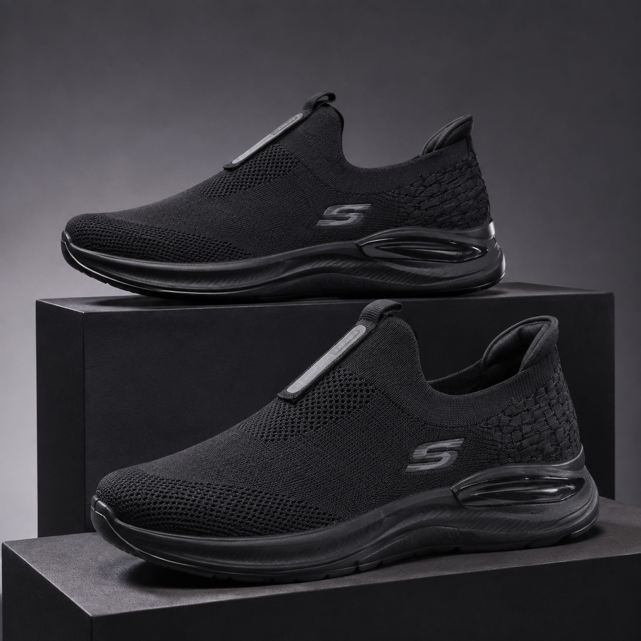Black Air Flex l Comfort Walk Skechers
