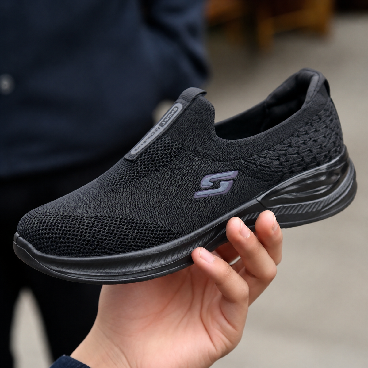 Black Air Flex l Comfort Walk Skechers