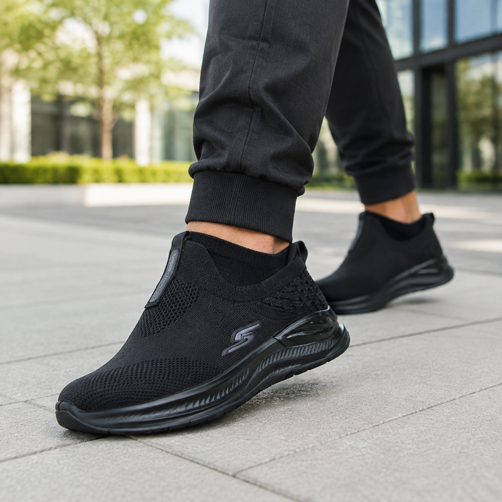 Black Air Flex l Comfort Walk Skechers
