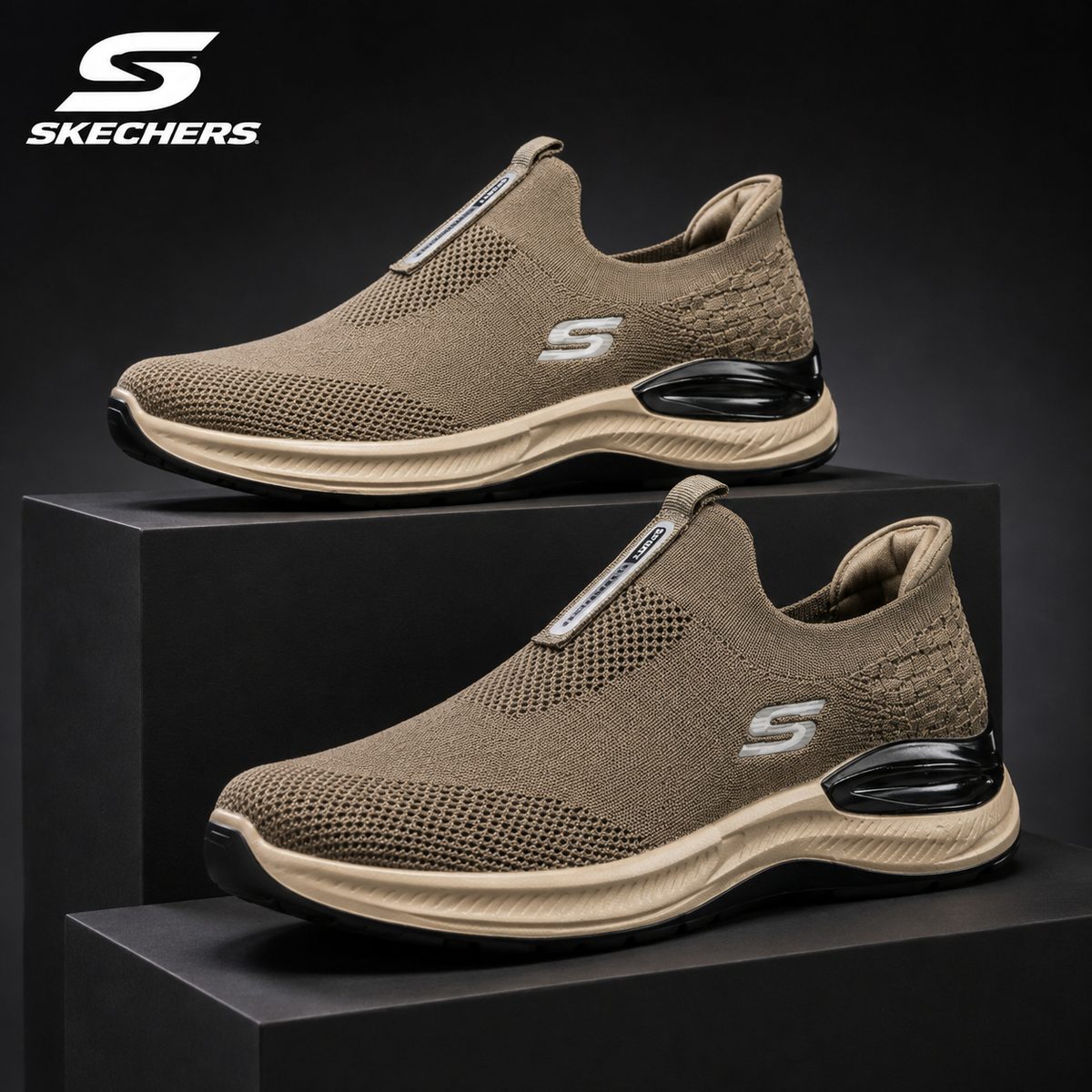 Beige Air Flex | Comfort Walk Skechers