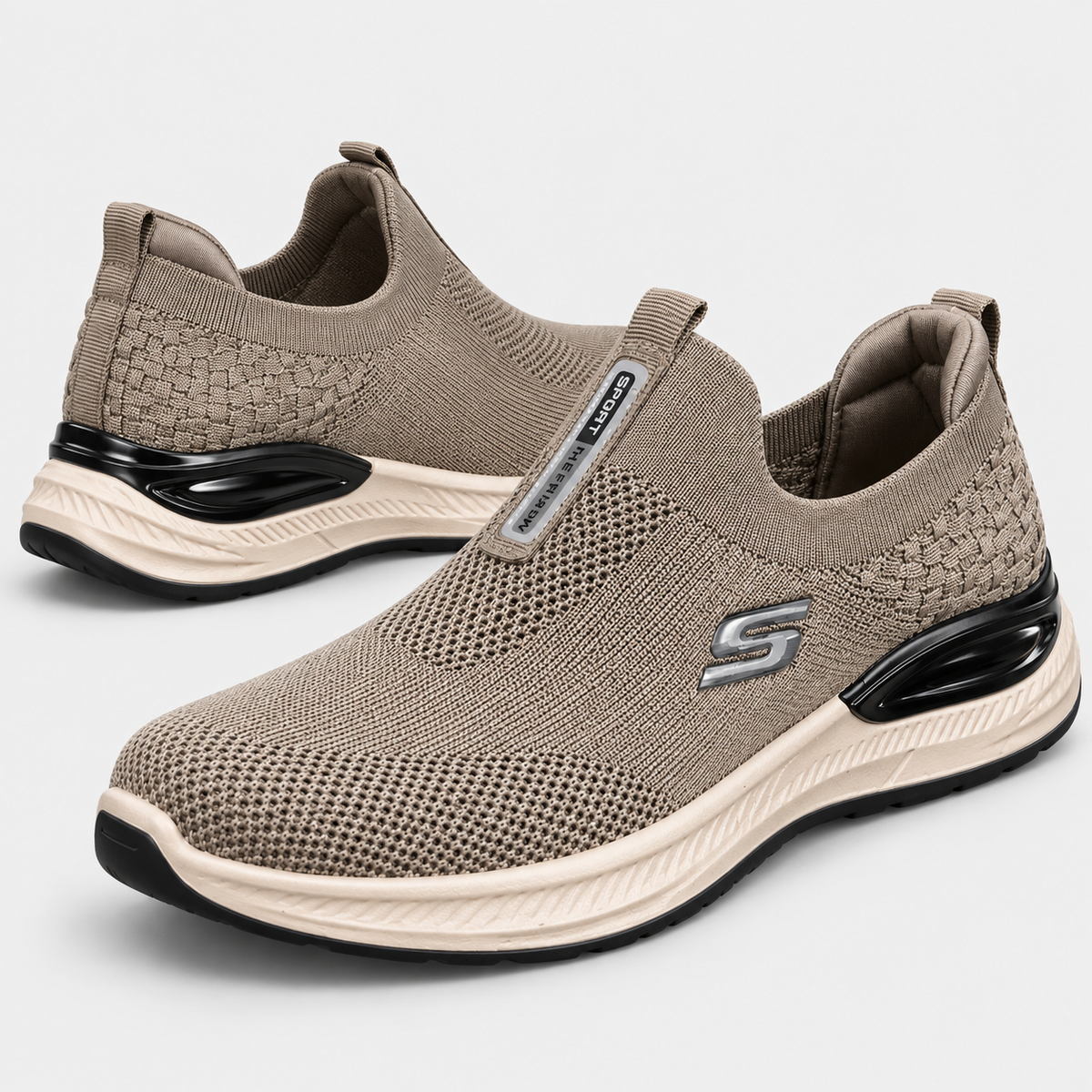 Beige Air Flex | Comfort Walk Skechers