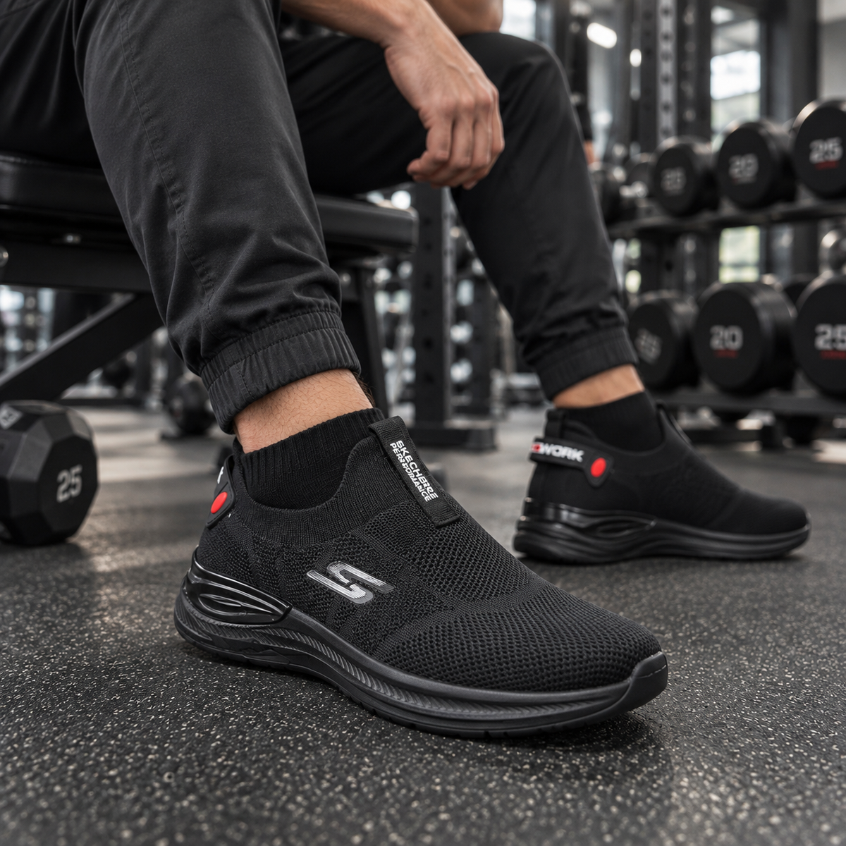 Black Air Flex | Comfort Walk Skechers