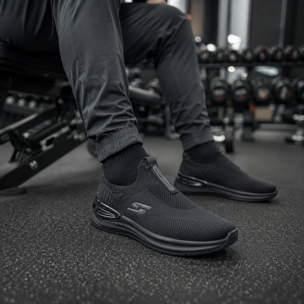 Black Air Flex l Comfort Walk Skechers